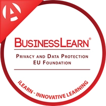 Badge BusinessLearn Privacy And Data Protection EU Foundation Small