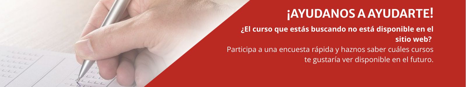 ¡Ayudanos a ayudarte!