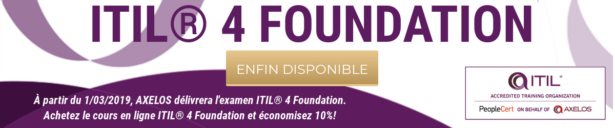 ITIL 4 Foundation disponibile FR